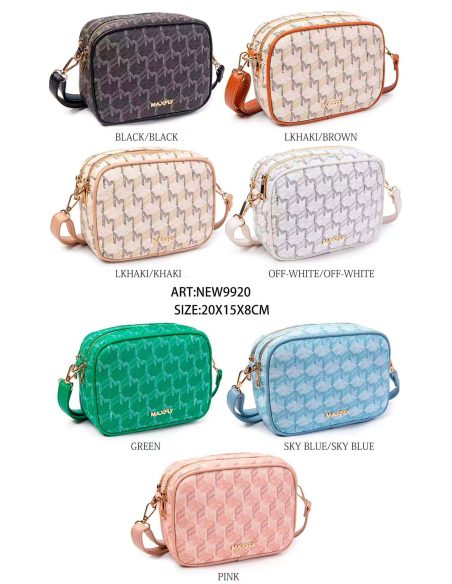 Bolso bandolera estampado doble cremallera