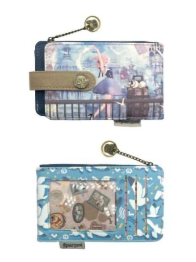 Monedero tarjetero estampado cremallera