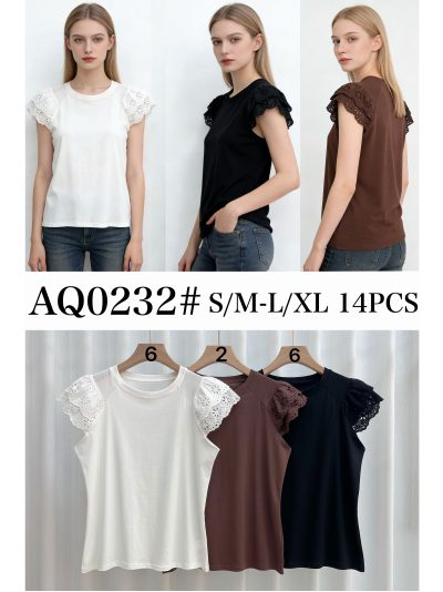 Camiseta manga detalle calado 2