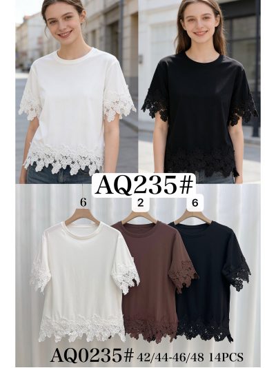 Haut à lacets avec manches et ourlet 2