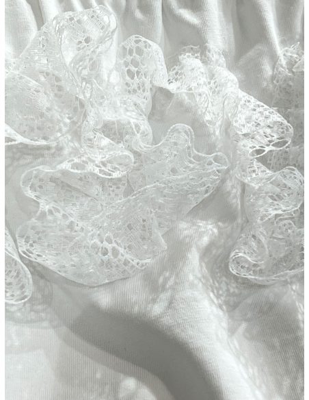 Top in pizzo con scollo Bardot