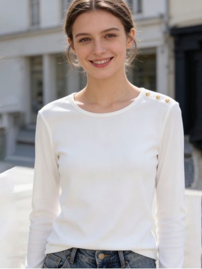 Camiseta botones en hombros