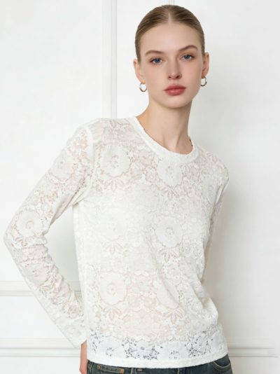 Camiseta encaje floral