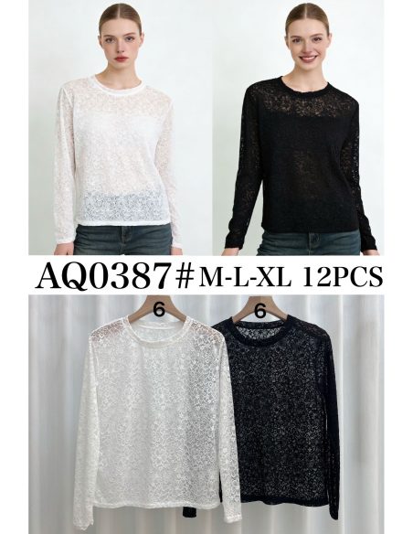 Maglietta in pizzo floreale