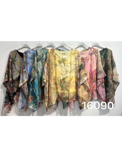 Blusa poncho gasa estampada 2