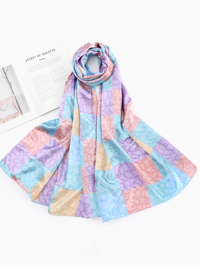 Fular patchwork efecto seda