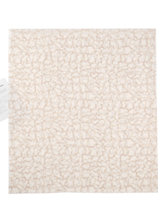 Fular estampado desflecado