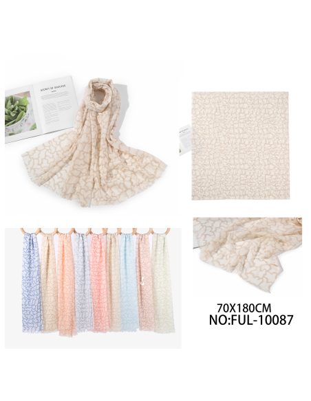 Fular estampado desflecado