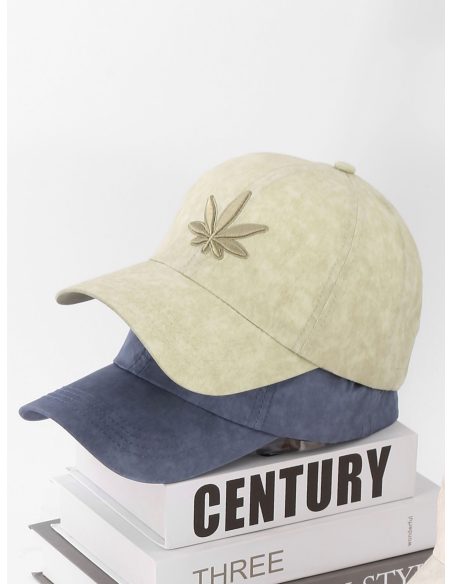 Gorra hoja bordada efecto lavado
