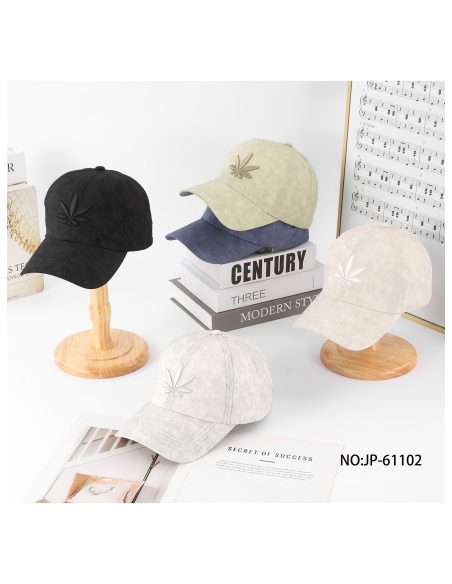 Gorra hoja bordada efecto lavado