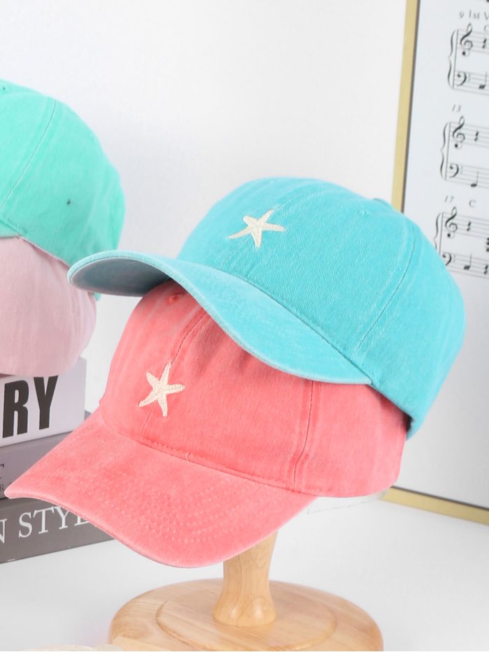 Boné vintage lavado com estrela bordada