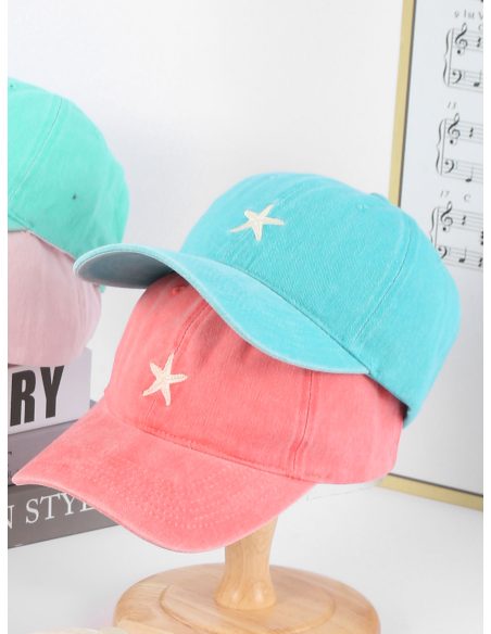 Boné vintage lavado com estrela bordada