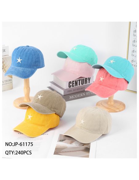 Boné vintage lavado com estrela bordada