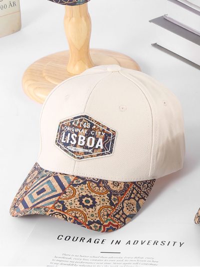 Gorra parche Lisboa con visera mosaico