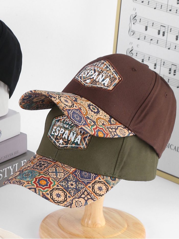 Gorra parche España con visera mosaico