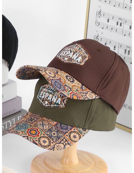 Gorra parche España con visera mosaico