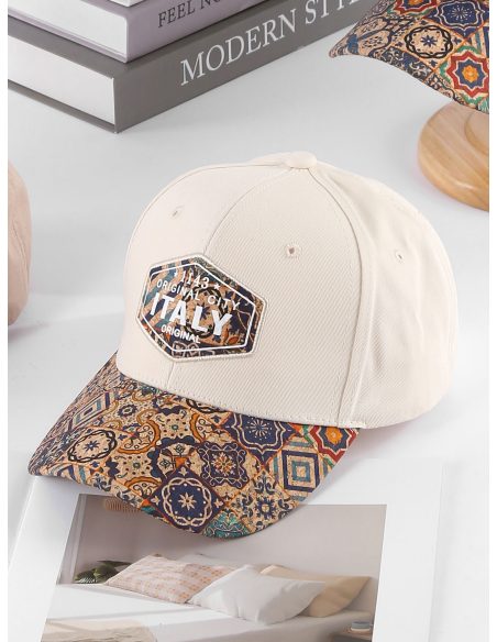 Gorra parche Italy con visera mosaico