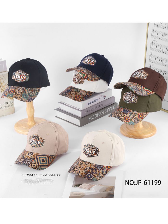 Gorra parche Italy con visera mosaico