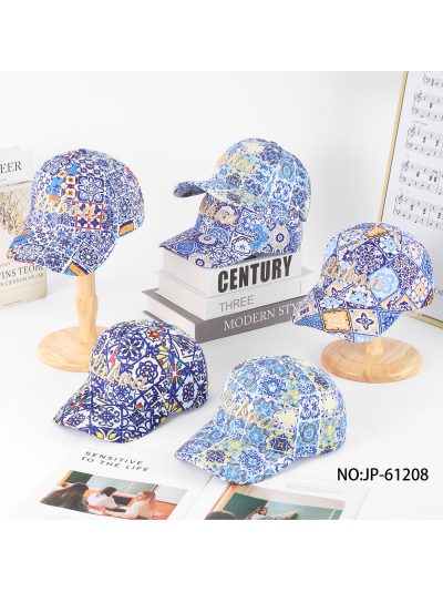 Gorra Lisboa bordada con estampado mosaico 2