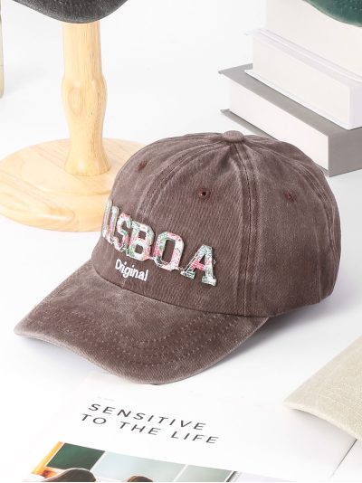 Gorra Lisboa bordada efecto vintage