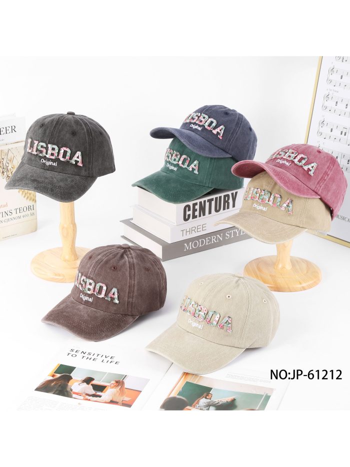 Gorra Lisboa bordada efecto vintage