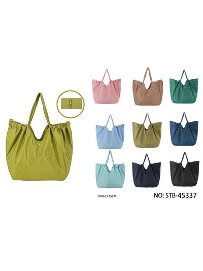 Bolsa maxi plegable fruncida con botón 2