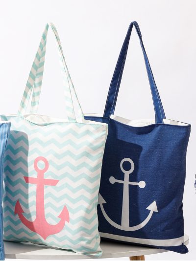 Bolsa tote canvas marinera con ancla