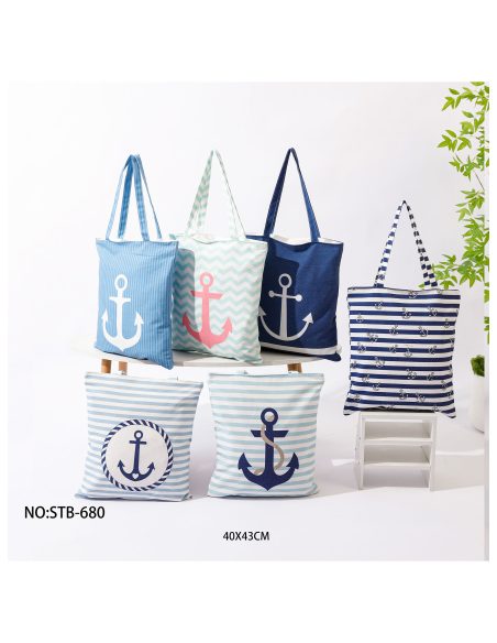 Bolsa tote canvas marinera con ancla