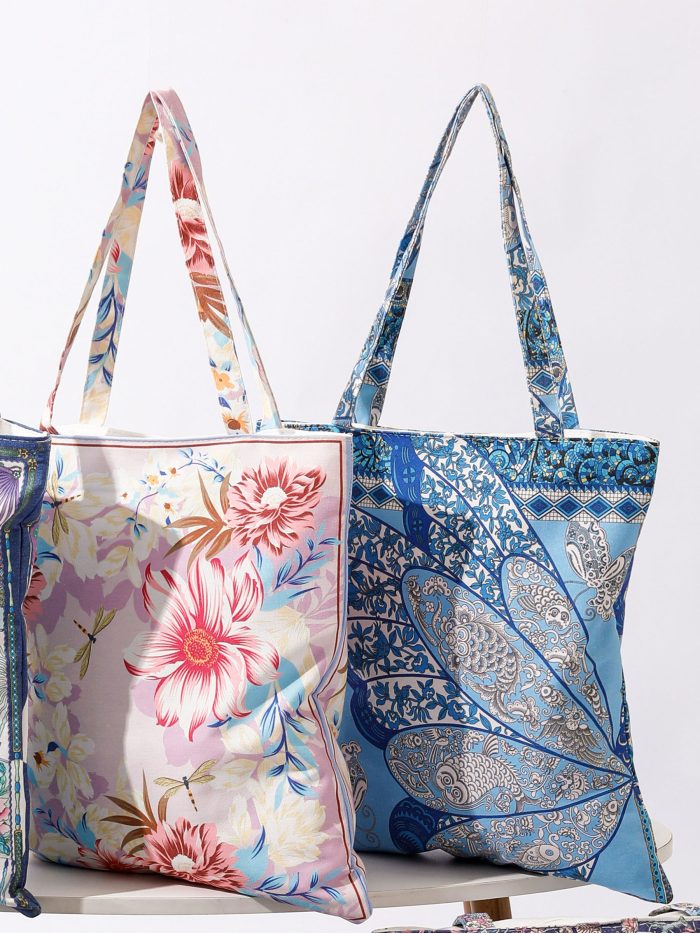 Tragetasche aus Canvas mit künstlerischem Druck