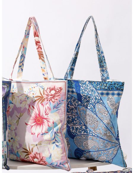 Tragetasche aus Canvas mit künstlerischem Druck