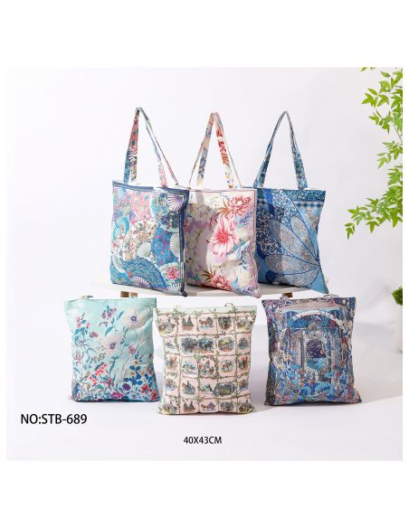 Tragetasche aus Canvas mit künstlerischem Druck