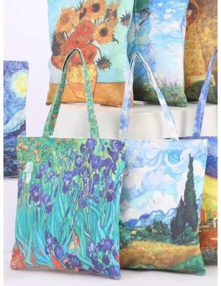 Tragetasche aus Canvas mit klassischem Kunstdruck