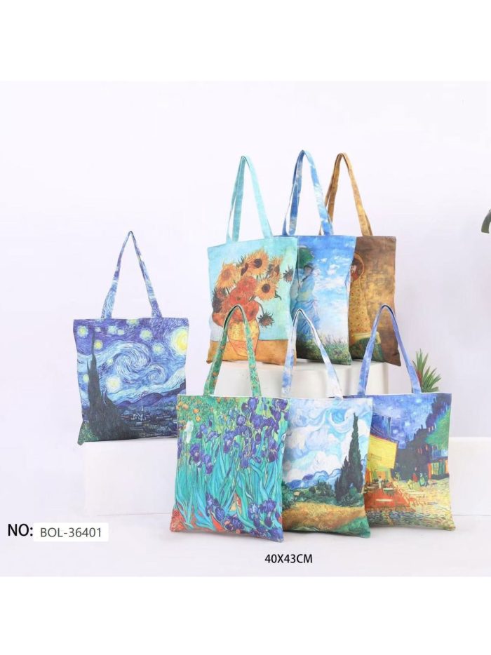 Tragetasche aus Canvas mit klassischem Kunstdruck