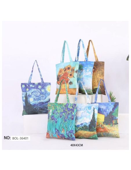 Tragetasche aus Canvas mit klassischem Kunstdruck