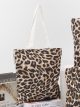 Tragetasche aus Canvas mit Leopardenmuster