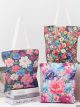 Bolsa tote canvas estampado flores