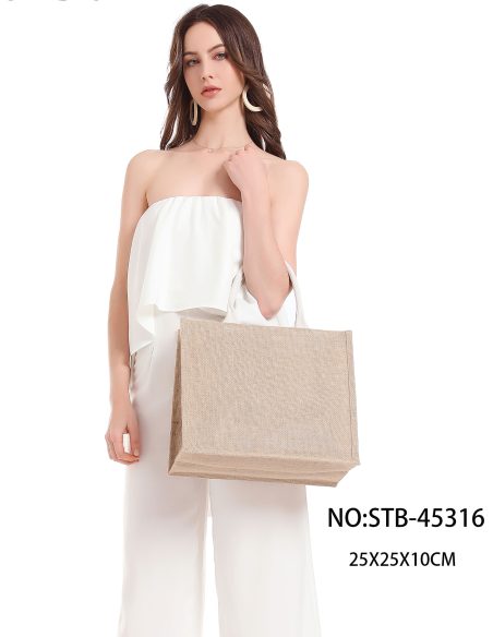 Bolso de playa yute básica pequeña