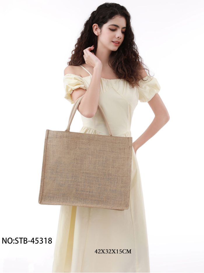 Bolso de playa yute básica grande