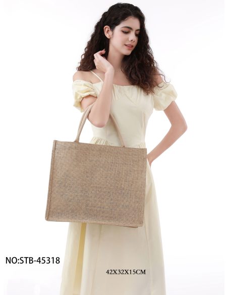 Bolso de playa yute básica grande