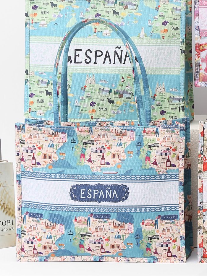 Bolsa tote canvas estampado España souvenirs
