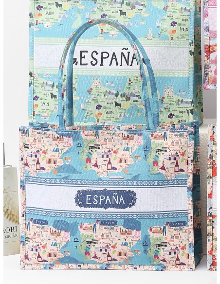Bolsa tote canvas estampado España souvenirs