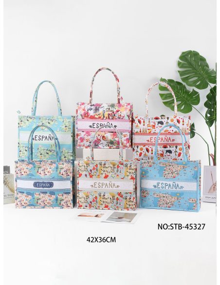 Bolsa tote canvas estampado España souvenirs