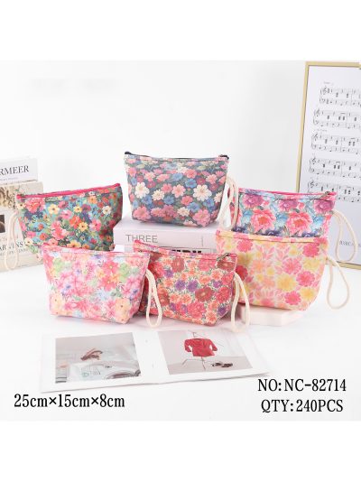 Neceser canvas floral primaveral multicolor 2