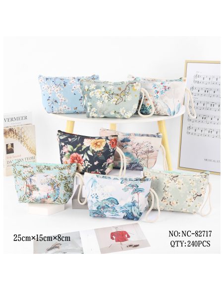 Neceser canvas estilo oriental con paisajes