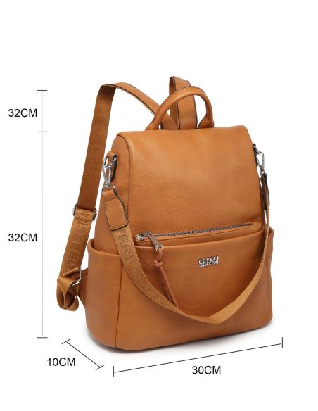 Mochila antirrobo polipiel con bolsillo frontal