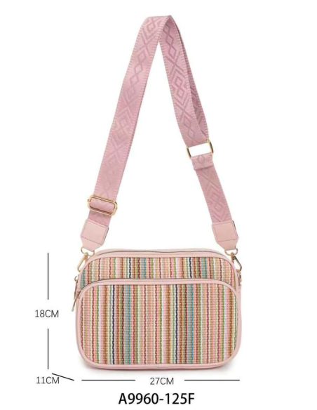 Sac bandoulière à rayures multicolores