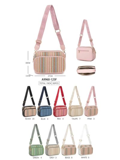 Bolso bandolera rayas frontal multicolor 2