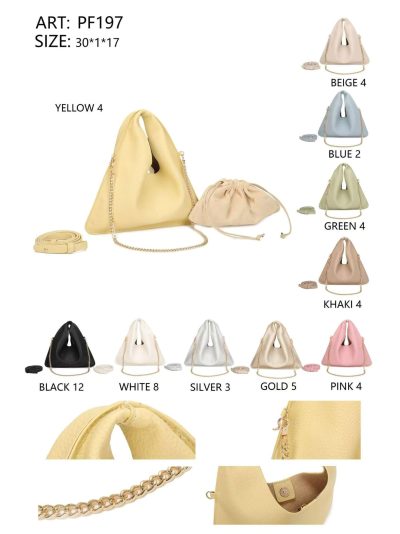 Bolso de hombro con asa de cadena y bolsita interior 2