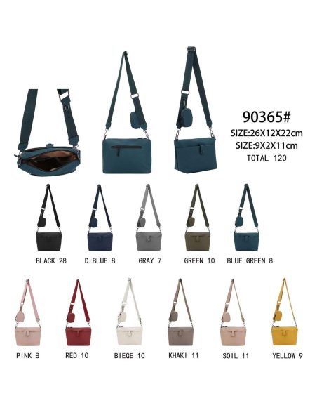 Bolso bandolera con mini monedero extraíble