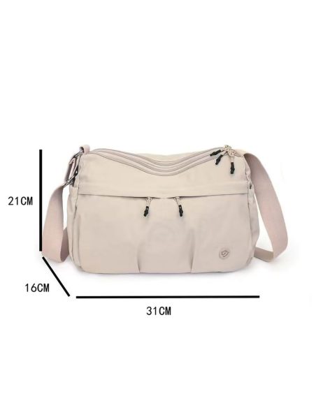 Bolso bandolera nylon con múltiples bolsillos